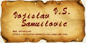 Vojislav Samuilović vizit kartica